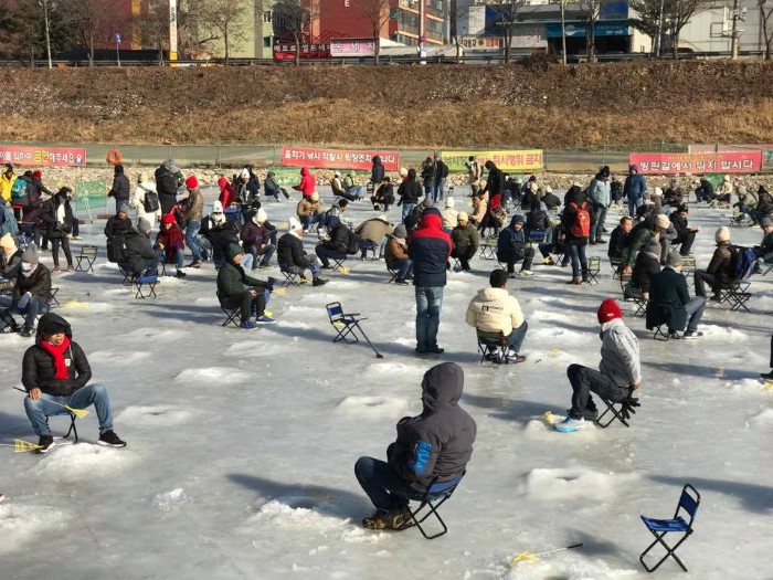 Go fishing and winter travel experience in Korea