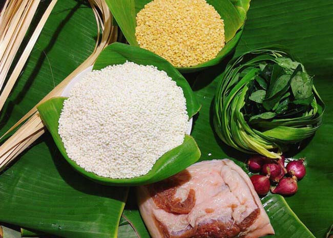 Một số nguyên liệu phổ biến trong bánh tét ngày Tết ở miền Tây