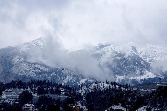 Sapa, a watercolor painting in winter